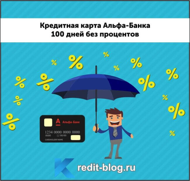 кредитной карты Альфа-Банка «100 дней без процентов»