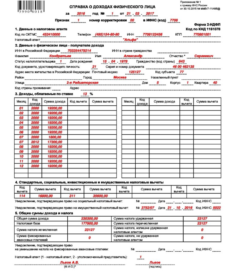 Образец заполнения справки по форме банка втб на кредит